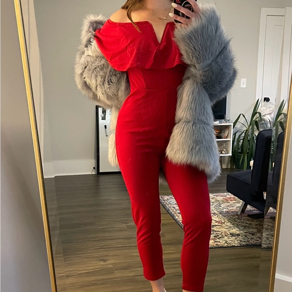 Misguided Blue Fur Jacket - image 2